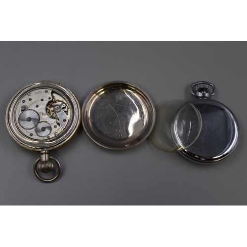 142 - Two Vintage Silver Pocket Watches by Satisfaction and Ingersoll