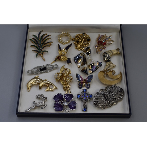 143 - Mixed Selection of Ladies Brooches, various Designs