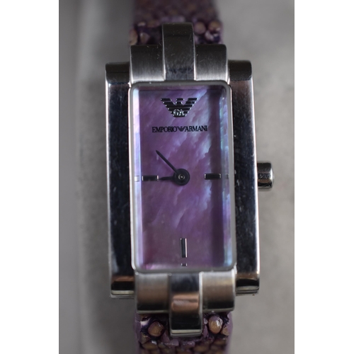 149 - Ladies Armani Watch in Box, Working