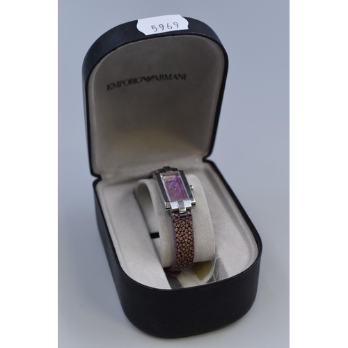 149 - Ladies Armani Watch in Box, Working