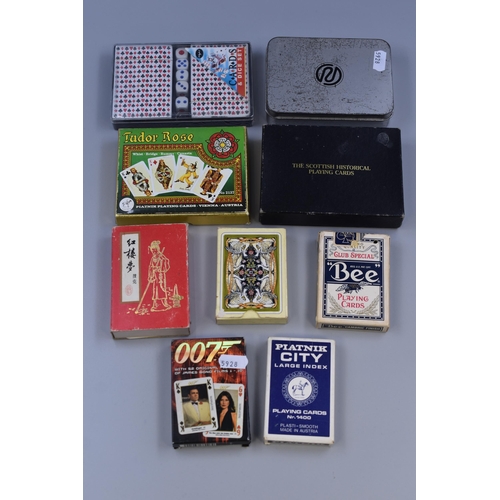 636 - Collection of Playing Cards to include vintage and Transparent Poker