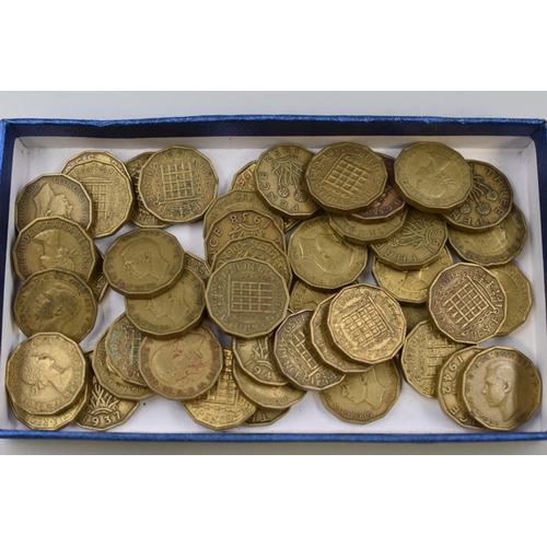 178 - Mixed Selection of Brass Three Pence Coins