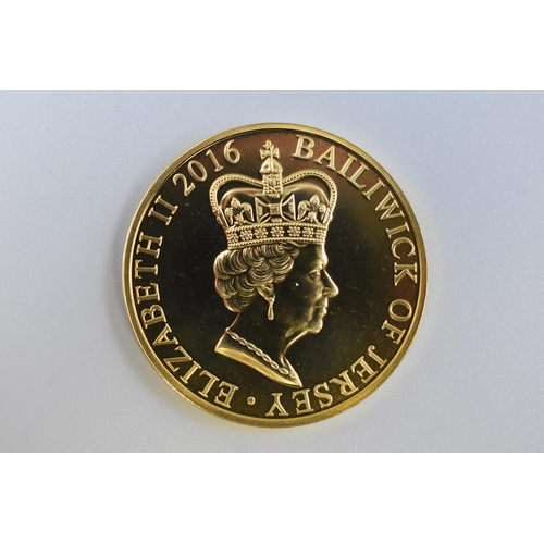 179 - A 2016 Queen Elizabeth II 90th Birthday Jersey Five Pound Coin