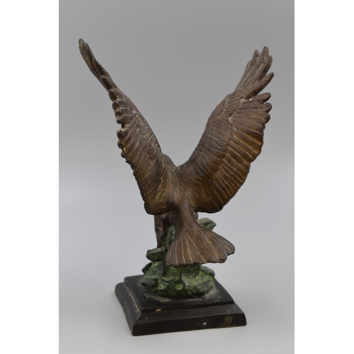 445 - Large Vintage Bronzed Eagle Statue on plinth 9