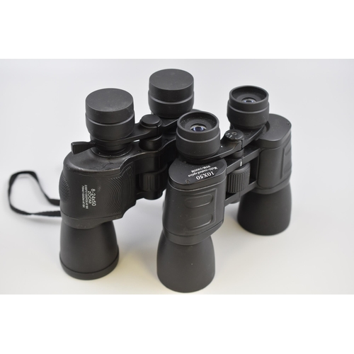 452 - Two Pairs of Binoculars (10 x 50 & 8-24 x 50) with one Case