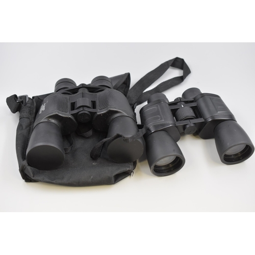 452 - Two Pairs of Binoculars (10 x 50 & 8-24 x 50) with one Case