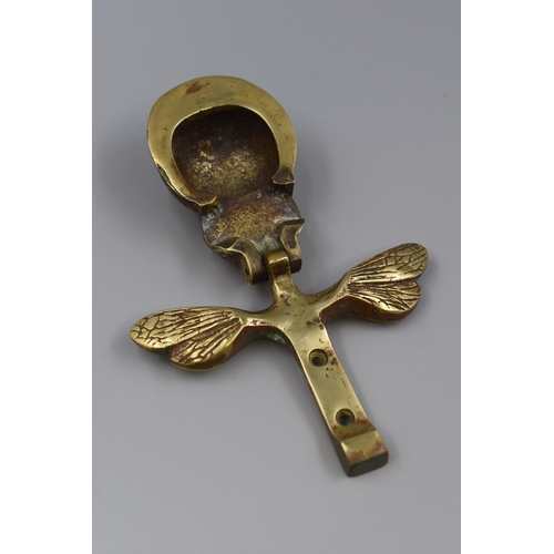 245 - Heavy Brass Bee Door Knocker (5