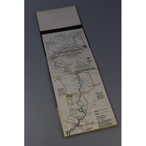 253 - The Oarsman's & Anglers Map of The River Thames From The Source to London Bridge Published by Ed... 