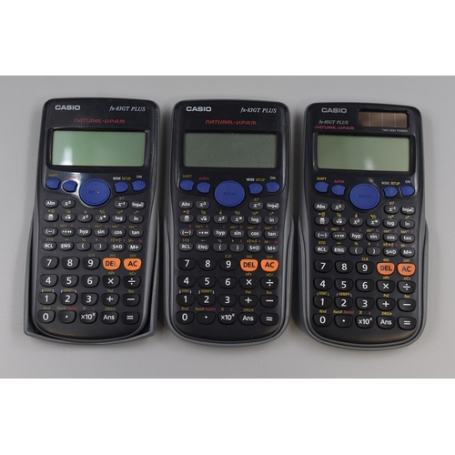 470 - Three Casio Scientific Calculators in Cases, working