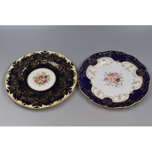 259 - Three Floral Vintage Plates (10.5”). Includes Royal Worcester 'Elegant’ and Coalport 'Sandringham'