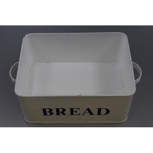 490 - Enamelled Bread Bin (12” x 9” x 6”)