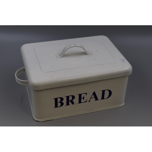 490 - Enamelled Bread Bin (12” x 9” x 6”)