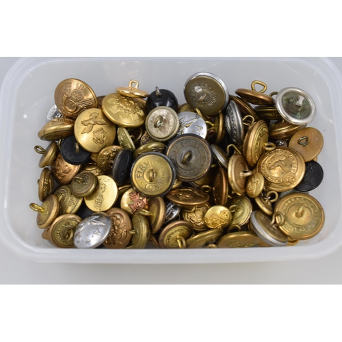 294 - Large Selection of Military Buttons