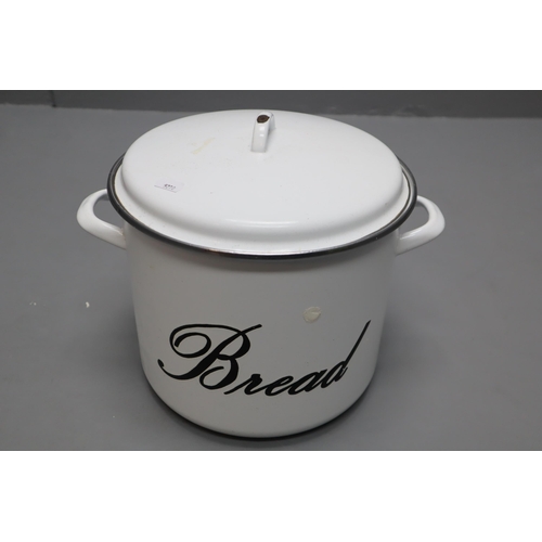 491 - Large Enamel Bread Bin by Judge