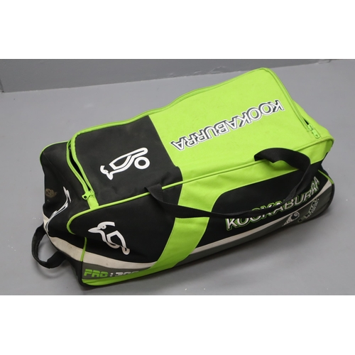 495 - Kookaburra Cricket Bag containing Helmet, Pads, Ball, and More