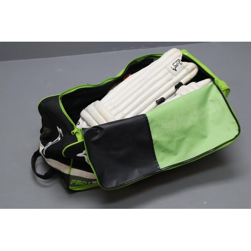 495 - Kookaburra Cricket Bag containing Helmet, Pads, Ball, and More