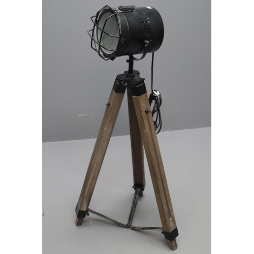 496 - Freestanding Searchlight Lamp with Adjustable Height Legs fitted with Lazy Switch working when teste... 