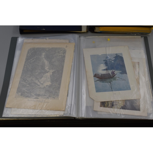 506 - Two Albums of Vintage Postcards, With A Large Selection of Art/Crafting Ephemera