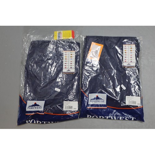 890 - Two pairs of new mens overalls in blue, 48