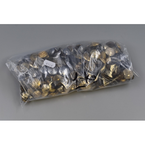 544 - Approx 1kg of Military Uniform Buttons