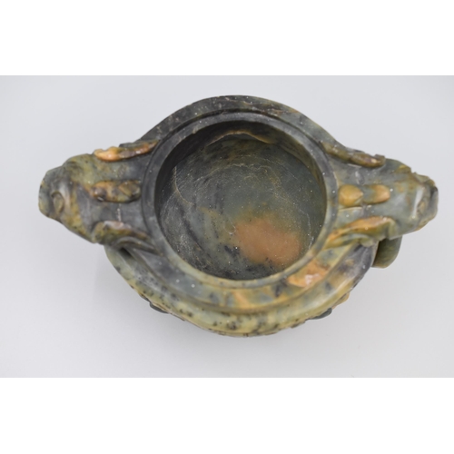 352 - Chinese Onyx Dragon Incense Bowl a/f