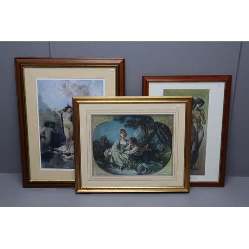 907 - Three Large Classical Prints to include Francois Boucher and one Entitled The Tree Graces (Largest 3... 