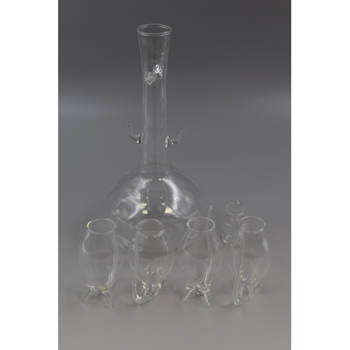 362 - Port Decanter Set with Stopper and 4 Sipper Glasses