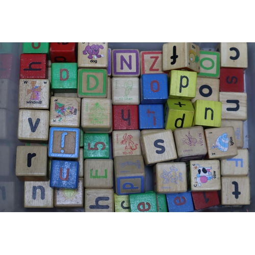 921 - A Selection of Wooden Childrens Toys and Puzzles, To Include Disney