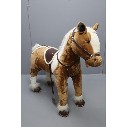 683 - Shetland Pony Sized Child's Plush Sit On Interactive Toy Horse (Spares and Repairs) Approx 40