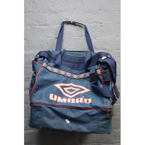 760 - Large Vintage Umbro Bag with Under Zip Storage 17” x 16.5” x 11”