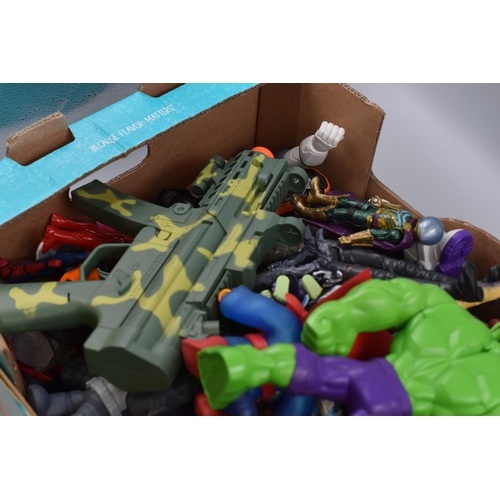 936 - Mixed Lot of Children Toys Such As Bugatti Racing Car, Marvel Action Figures and More