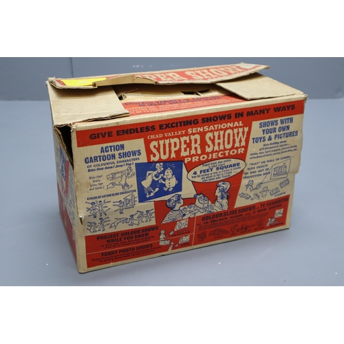 971 - Chad valley super show projector with lots of accessories in original box, working when tested