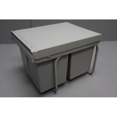 939 - New Light Grey Built in Waste Bin