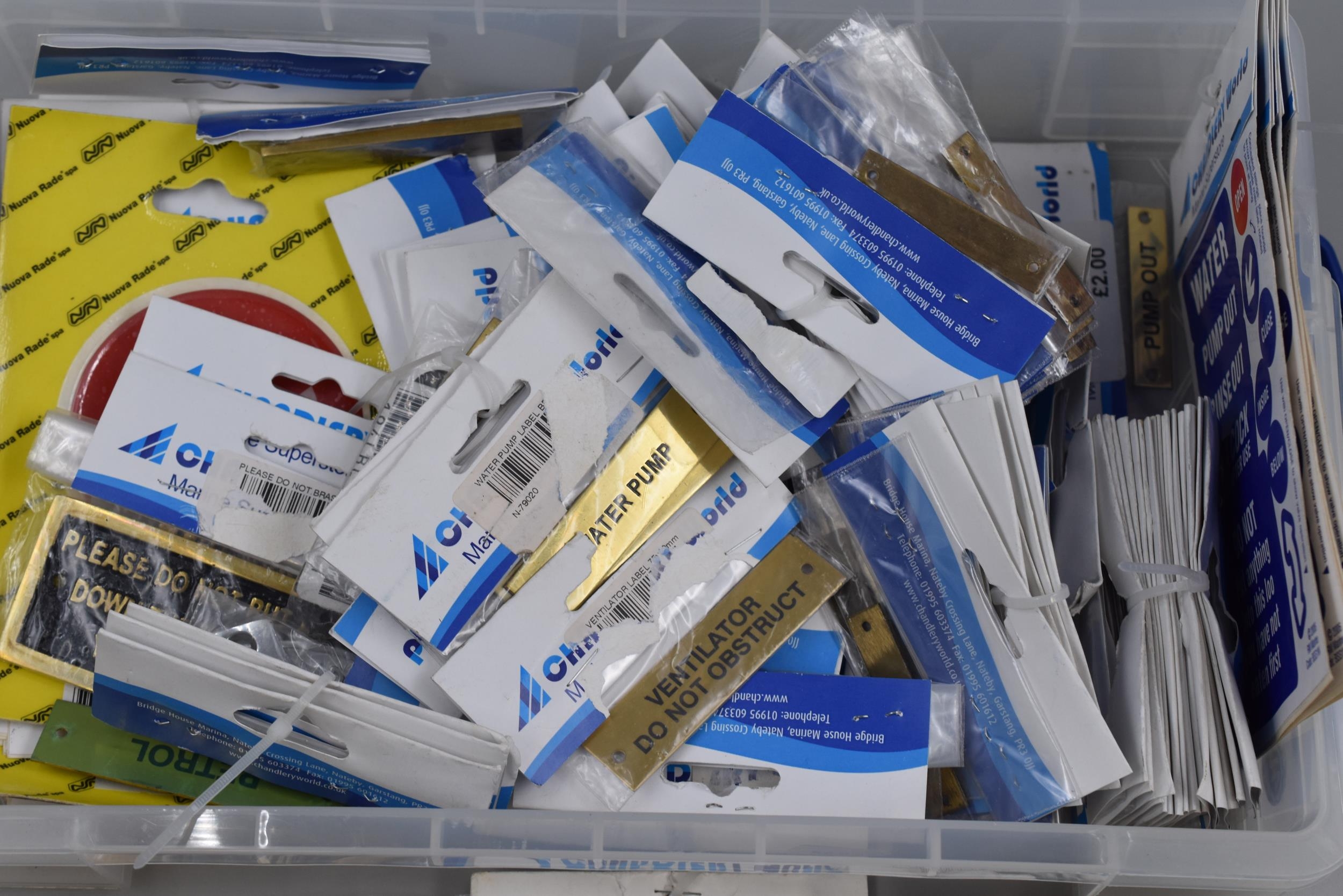 Large Selection of New Chandlers Marine Brass Signs