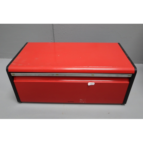 947 - A Selection of Retro Kitchenware, With Red Metal Brabantia Bread Bin