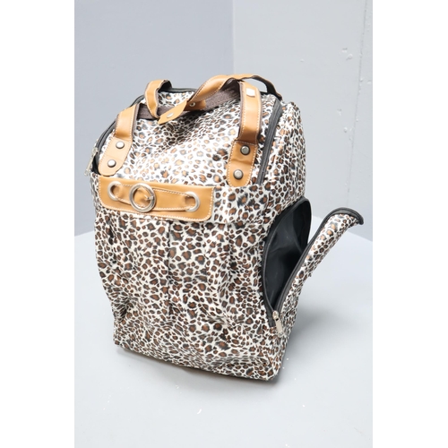 952 - Selection of Bags Including Faux Leather Atmosphere Handbag, Knitted Patterns Handbag and Leopards P... 