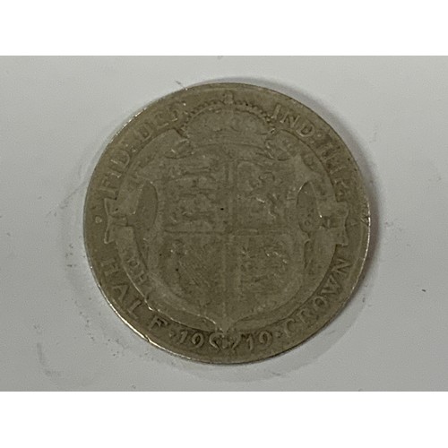 192 - George V 1919 Silver Half Crown 