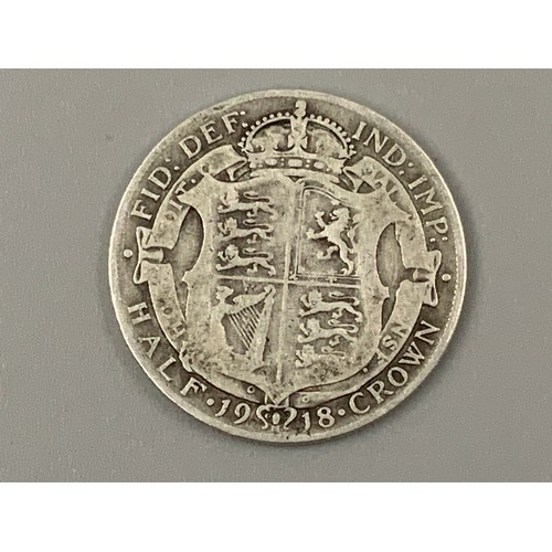 187A - George V 1918 Silver Half Crown 