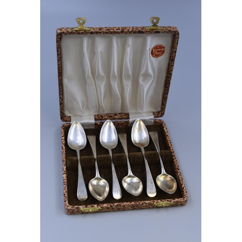 17 - A Set of Six Georgian Silver Teaspoons, Possibly Thomas Shepherd. In Presentation Case