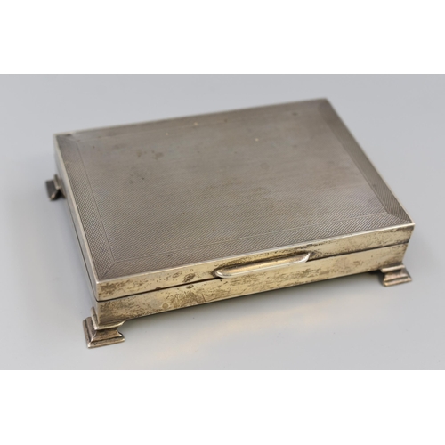 19 - A Hallmarked Birmingham Turner & Simpson Silver Art Deco Style Cigarette Case, Circa 1964