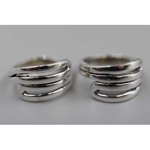 29 - Two Silver 925 Band Rings, Size O