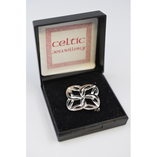 35 - Celtic Jewellery Broach Complete with Presentation Box