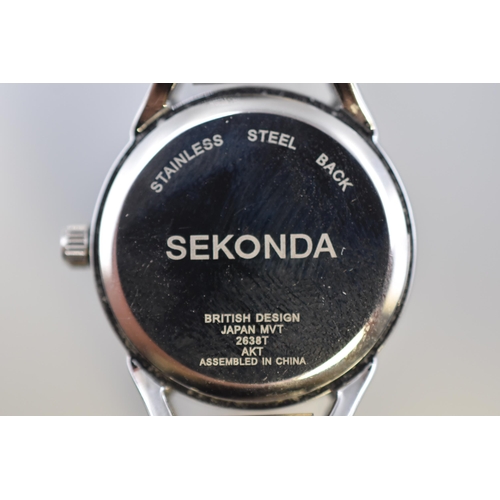 92 - Sekonda Ladies Quartz Watch with Elasticated Strap (Working)