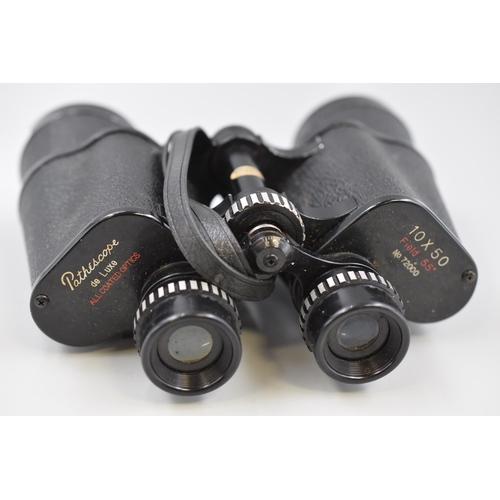 285 - Pair of Vintage Pathiscope de luxe all coated optics 10x50 Binoculars