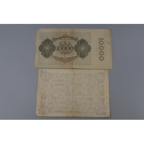 144 - Two Better Grade Old German Banknotes