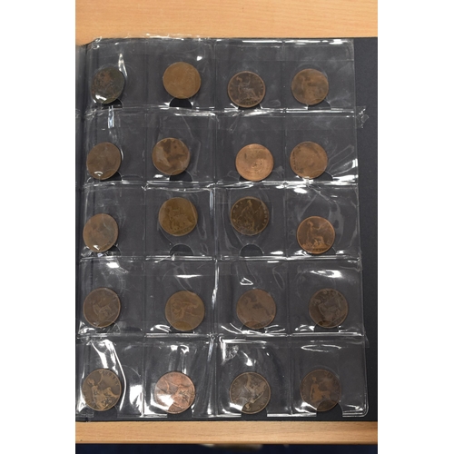 145 - Folder Containing a Large Collection of One Penny and Half Penny Coins