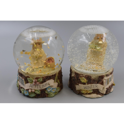 193 - Two Brambly Hedge Snow Globes, Autumn and Winter