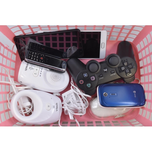 357 - Mixed Lot to include Three Mobile Phones (untested), PS3 Controller (untested), V Tech Audio Baby Mo... 