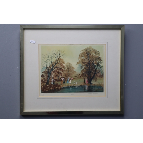 362 - Set of Four Pencil Signed Helen Bradley Prints, depicting the Four Seasons; with blind stamp, framed... 