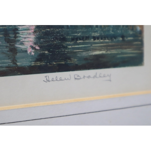 362 - Set of Four Pencil Signed Helen Bradley Prints, depicting the Four Seasons; with blind stamp, framed... 